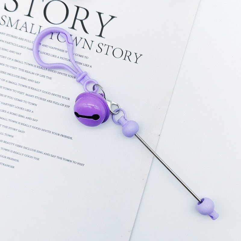 Wholesale DIY Cute Accessories Bell Handmade Bead Colored Keychains